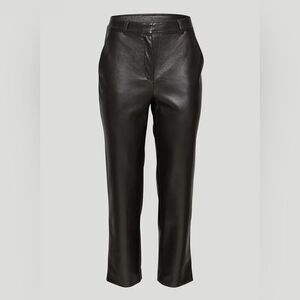 Babaton Black Leather Slacks Pants Size 14